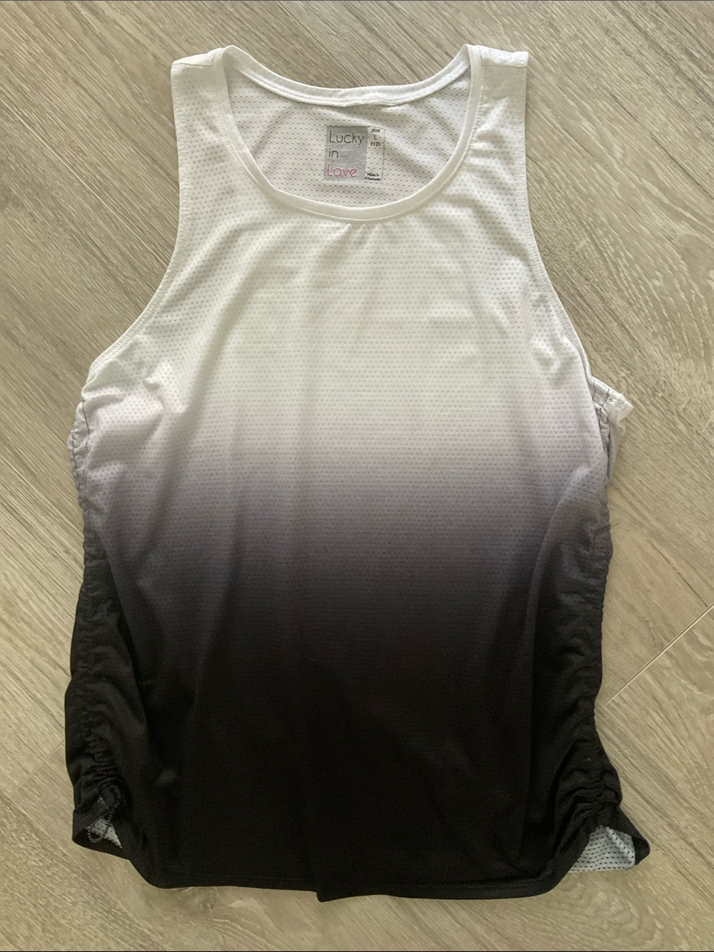 Lucky in love cinch side sleeveless top - Picture 2 of 6